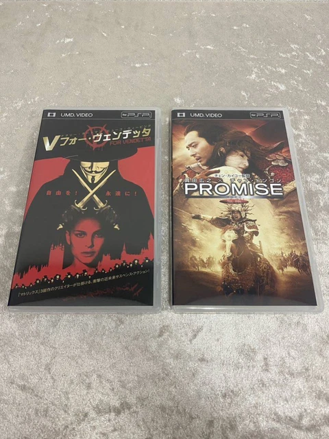 PSP UMD Video 2-Piece Set V For Vendetta Natalie Portman Promise Japan a1