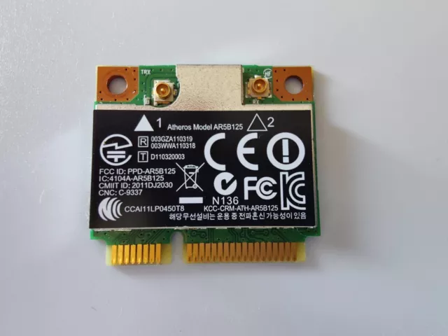 Mini Wlan Karte WiFi Card Atheros AR5B125 - HP - 802.11b/g/n Mini PCIe Modul