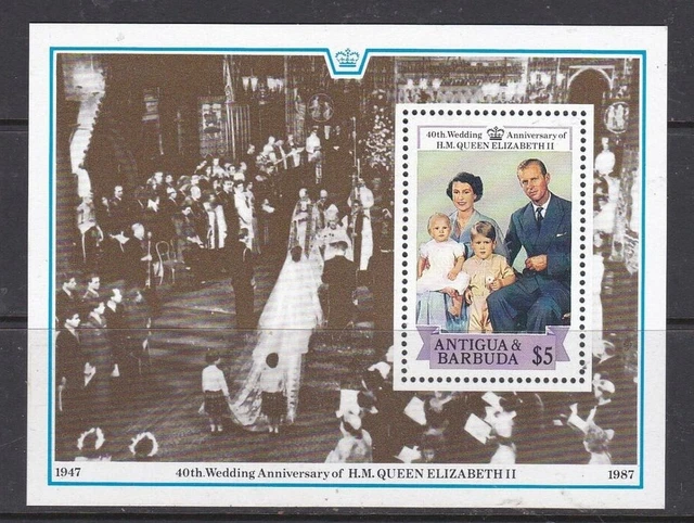 Antigua 1988 40th Anniv of Royal Ruby Wedding sheet SG MS 1153 MNH mint