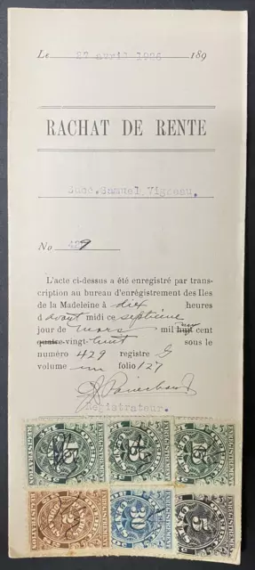 1926 Land Purchase Agreement Province of Quebec Documents with Revenue Stamps