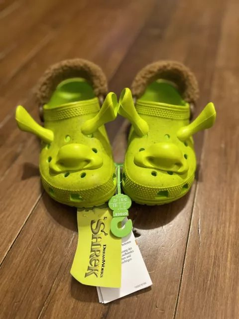 Classic Dreamworks Shrek Clog C13 Kid's Crocs With Bonus Shrek