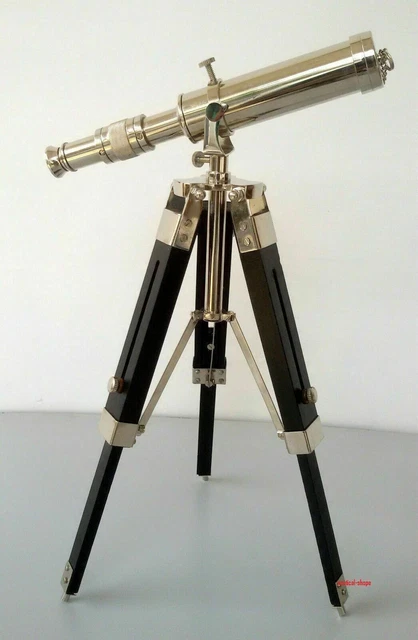 Telescopio náutico de 9 pulgadas Spyglass Antique Table Top Brass Telescope... 2