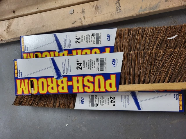 (3) DQB Heavy Duty 24" Palmyra Push Broom Head NEW