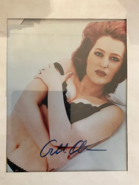 Gillian Anderson Signed 8” by 10” Sexy Photo! Rare Autograph Photo