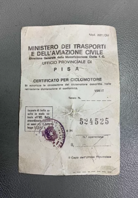 Libretto bifacciale vespa PIAGGIO 50 Special 4 Marce V5B3T  1975-78