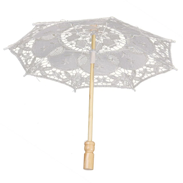(beige Piccolo) Ombrello In Pizzo Ombrello Da Sposa Fine Lavorazione