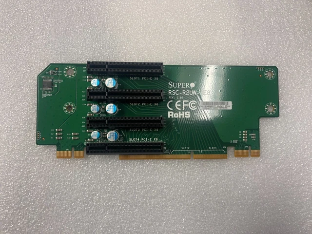 SUPERMICRO RSC-R2UU-UA3E8+ RISER Card LHS Active UIO PCIe 2U Server Riser  Card $29.99 PicClick