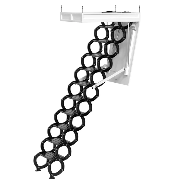 Electirc attic ladder Aluminum folding 12ft with remote for loft Y2