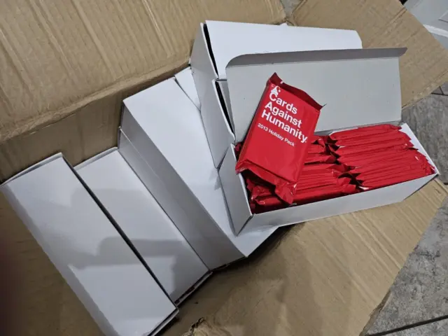 JOBLOT Cards Against Humanity Holiday Expansion packs - 288 packs - RRP £4320