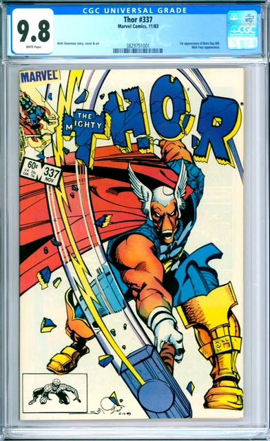 THOR 337 CGC 9.8 1st BETA RAY BILL Nick Fury NEW CGC Case MARVEL Bronze Age 1983