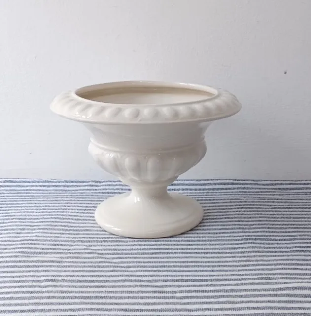 Vintage Urn White Ceramic Vase Neo-Classical Traditional Style Flower Arranging