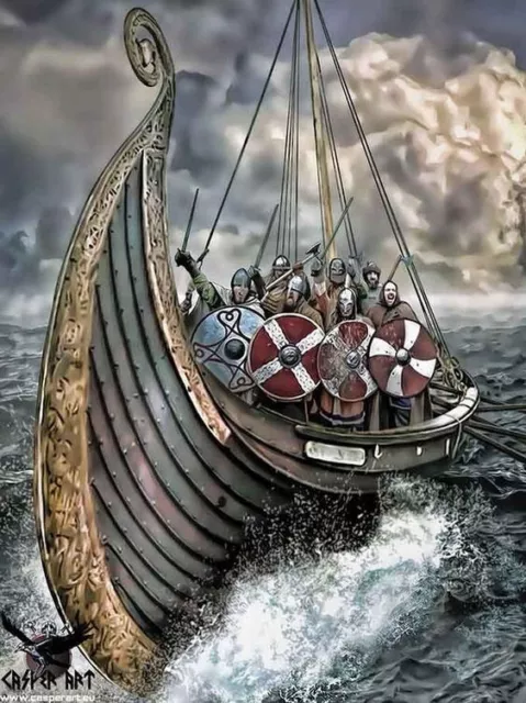 toile tableaux  guerrier viking   50x70 cm