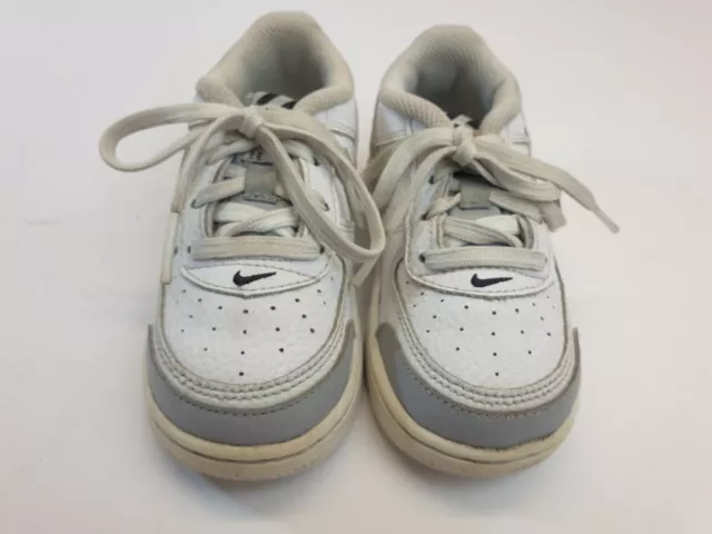 ORIGINAL FORCE 1 Turnschuhe Baby Junge Größe 6,5 EU 23,5 weiß Leder Turnschuhe Schuh 2