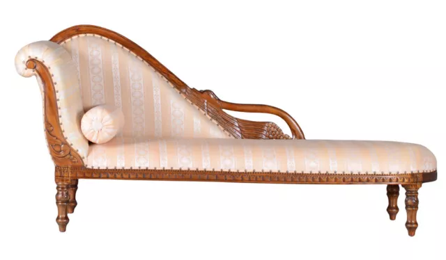 Canapé Rembourré Antique Canapé Rayures Chaise Longue Vintage Canapé Daybett