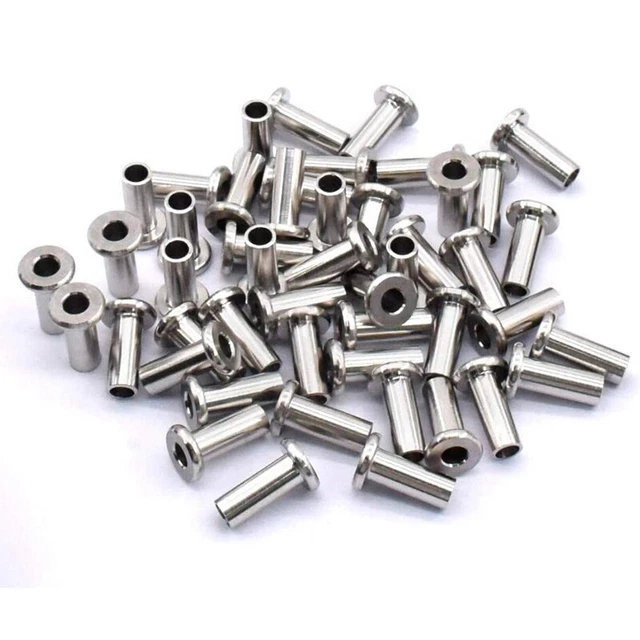80Pcs T316 Stainless Steel Protector Sleeves for 1/8 Inch Deck Cable Railing KG3