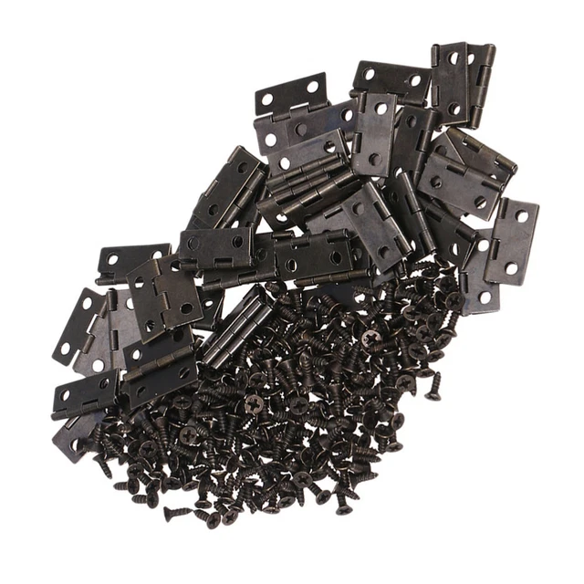 10 Cerniere Plastiche Pieghevoli 1.9x1.9cm Per Mobili E Finestre - Nero - Foto 12