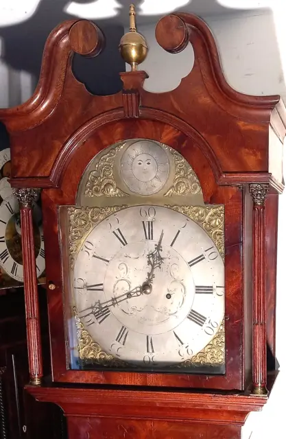Antique  Mahogany " Automation  "  Sheffield  Longcase/Grandfather  Clock 2