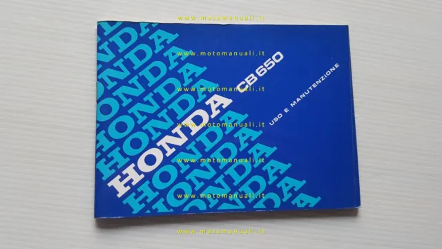 HONDA CB 650 1981 manuale uso manutenzione libretto italiano originale
