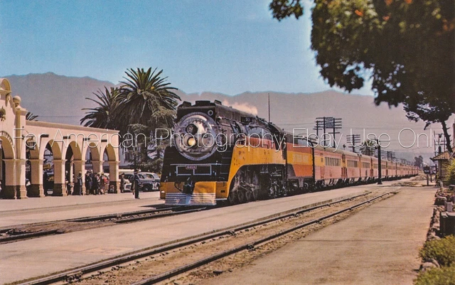 SOUTHERN PACIFIC RR GS-5 NO. 4458 Coast Daylight Santa Barbara California 7x11