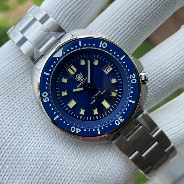 STEELDIVE SD1970 SMURF Captain Willard 200m Auto Diver Watch (New ...