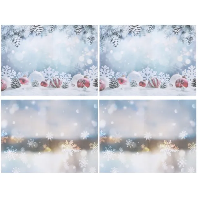 2 PC Weihnachtshintergrundpapier Urlaubskulisse Tapisserie Wandteppich