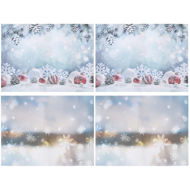 2 PC Weihnachtshintergrundpapier Urlaubskulisse Tapisserie Wandteppich