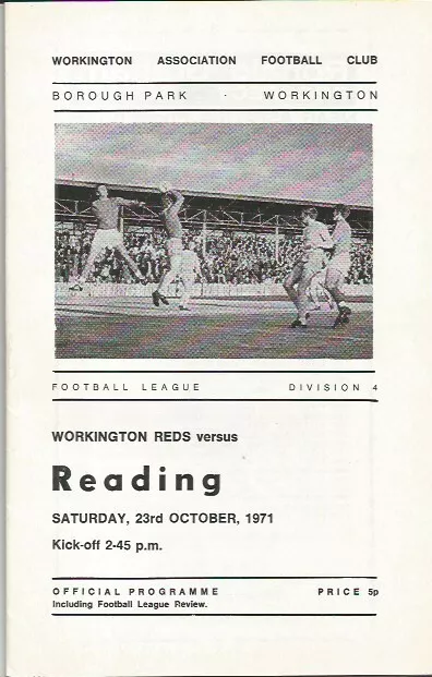 1971/72 Workington v Reading League