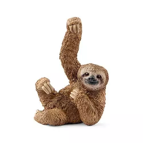 Schleich Wild Life Realistic Sloth Figurine - Detailed Wild Animal Sloth Toy