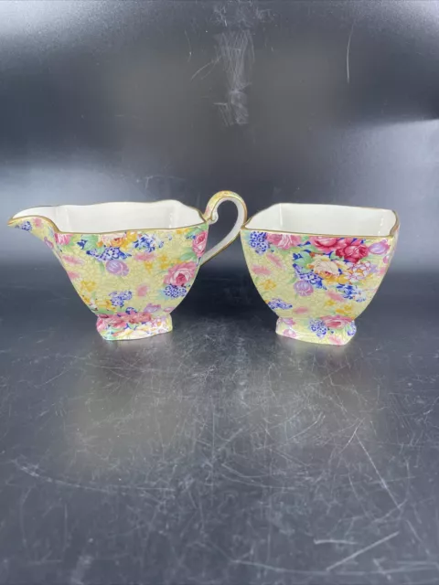 Royal Winton Grimwades Welbeck Chintz Creamer and Sugar