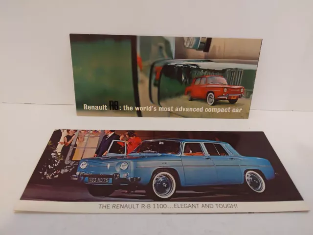 1960s Renault R8 R-8 1100 Sales Brochures Flyers Made In France Import