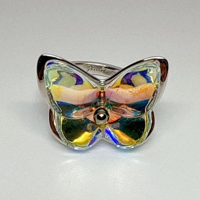 Bague Baccarat Murmure En Argent 925 Et Cristal - Taille 55 - Occasion Avec écrin