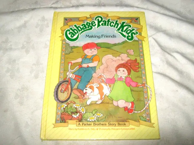 A Vintage 1984 Cabbage Patch Kids Making Friends Children's Book by Parker Bros.