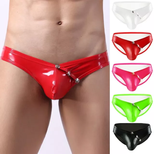 Classy Mens Faux Leather G String Briefs Pants for High Quality Underwear