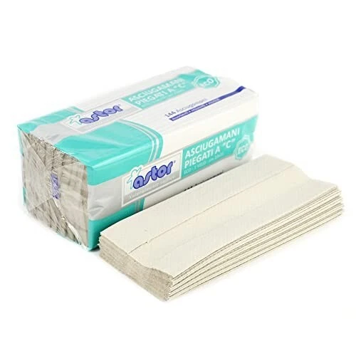 Asciugamani Di Carta Lucart Eco V2 - Confezione Da 20 Fogli 21x21cm, Piegatura A V - Foto 6