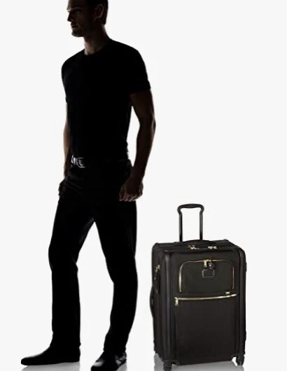 TUMI Alpha 3 Short Trip Expandable 4 Wheeled Packing Case Black And Gold $1,150 4