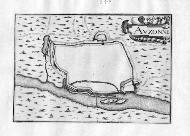 ca. 1630 Auxonne Dijon France Kupferstich Karte map engraving gravure Tassin