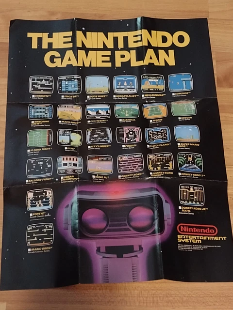 1986 THE NINTENDO GAME PLAN poster 11.5"X15.5"