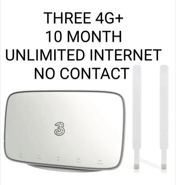 DREI 4G + Mobiler Wifi Hub Router 10 Monate Unbegrenztes Für