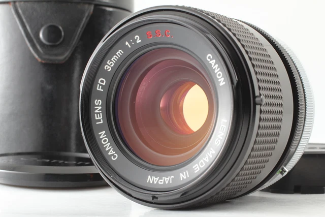 [Rare MINT] CANON FD 35mm F/2 SSC S.S.C Concave "O" MF Camera Lens IN Case JAPAN