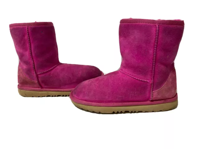 UGG Australia Women's Youth Classic Short Boots Pink Size 3/EUR 35/UK 2....X300