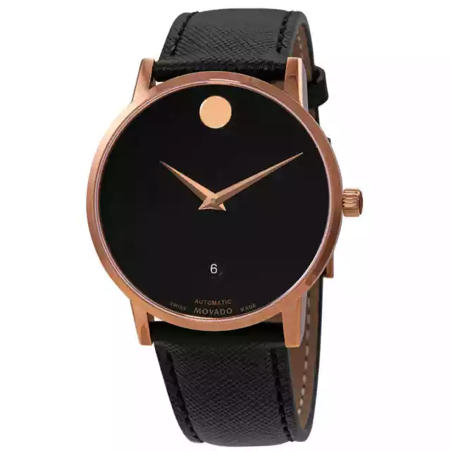 Movado Museum Orologio da uomo classico quadrante nero automatico 0607474