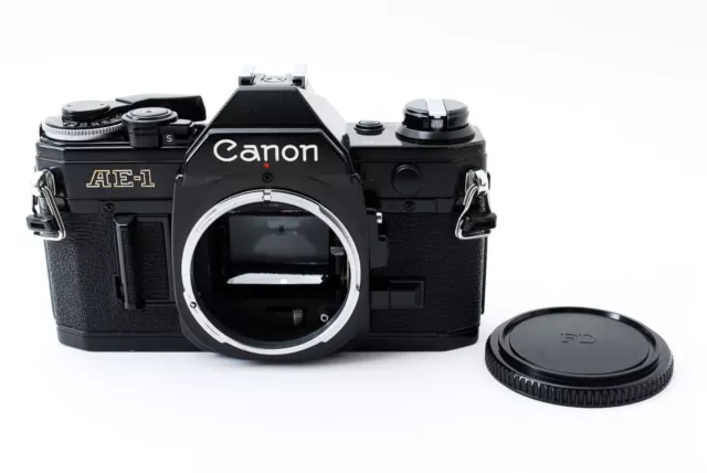 " Near MINT " Canon AE-1 35mm SLR Film Camera Black Body Tested From Japan #295-