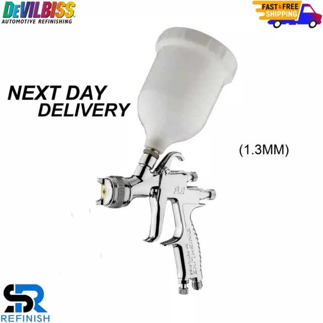 Devilbiss FLG-5 Spray Gun 1.3 mm Gravity Car Air Feed Sprayer Paint Solvent