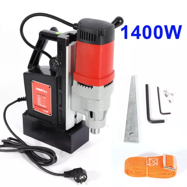 1400W Industrial Magnetic Base Drill Metal Drill Press Set 13000N Mag Force Dril