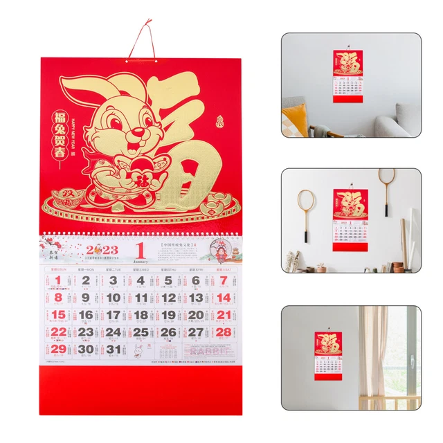 YEAR RABBIT CALENDAR 2023 Year The Rabbit Calendar Office Decor Desk