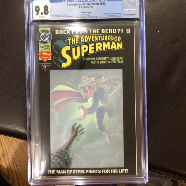 Adventures of Superman #500 9.8 CGC DC Comics, Early June 1993)