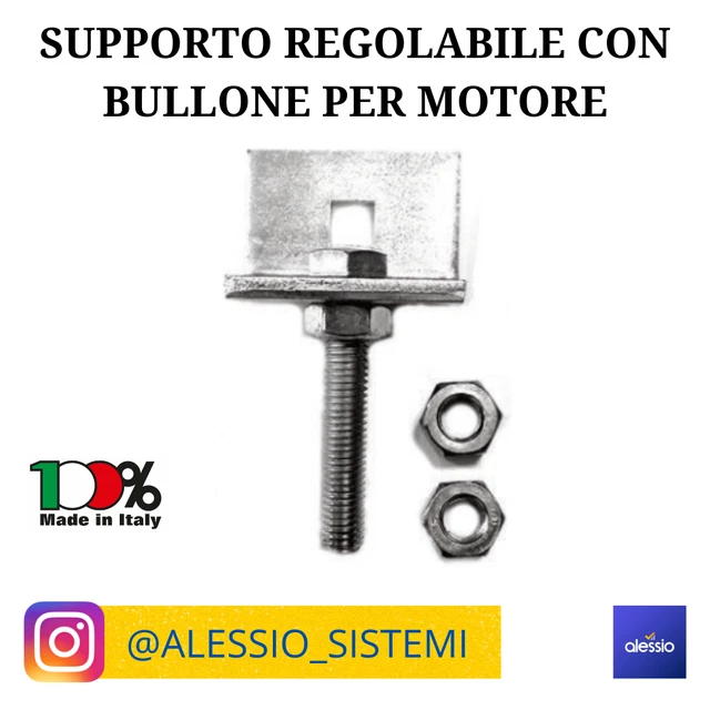 Cuscinetto Regolabile Con Supporto Per Motore Avvolgibile Tapparella - Dadi E Staffa Per Montaggio