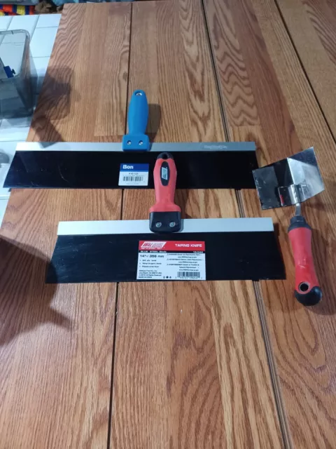 Wal-Board Tools Outside Corner Tool & Taping Knife 14" & Bon 18" Taping Knife