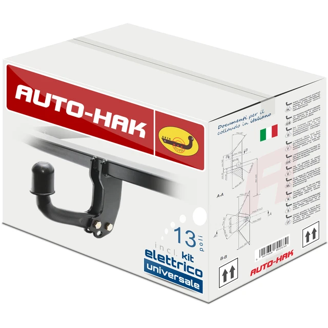 Gancio Traino Fisso STEINHOF Per Mazda 3 BL 5 Porte 2009-2014 Con Kit 13 Poli - 2