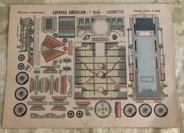 Pm 787 -  Ritagliare Paper Models Express Américain Locomotive Epinal.